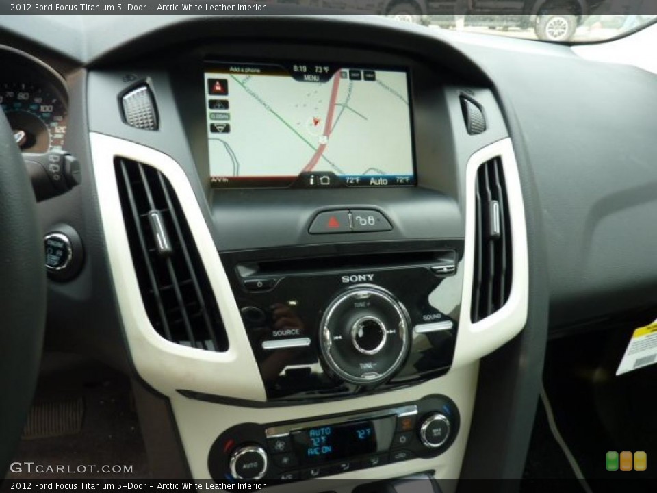 Arctic White Leather Interior Navigation for the 2012 Ford Focus Titanium 5-Door #49818352
