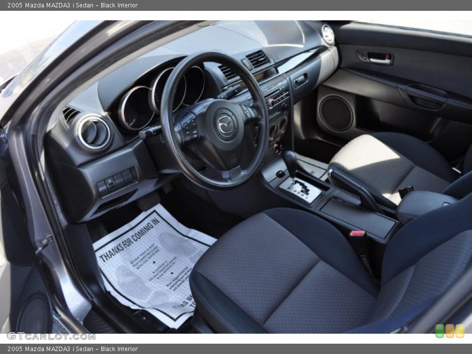 Black Interior Photo for the 2005 Mazda MAZDA3 i Sedan #49823844