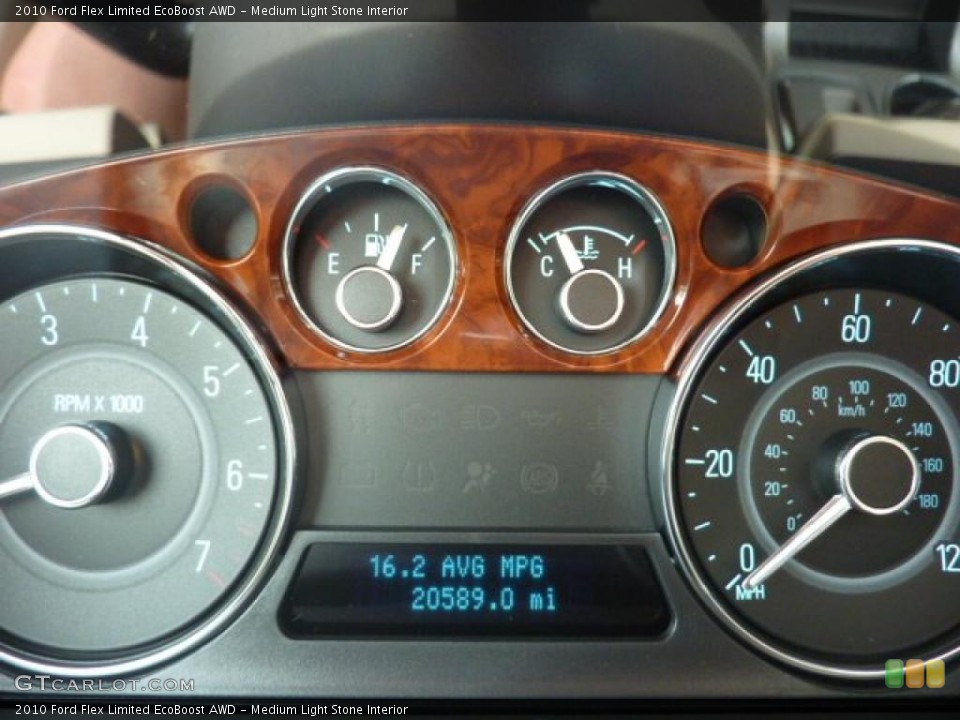 Medium Light Stone Interior Gauges for the 2010 Ford Flex Limited EcoBoost AWD #49824126