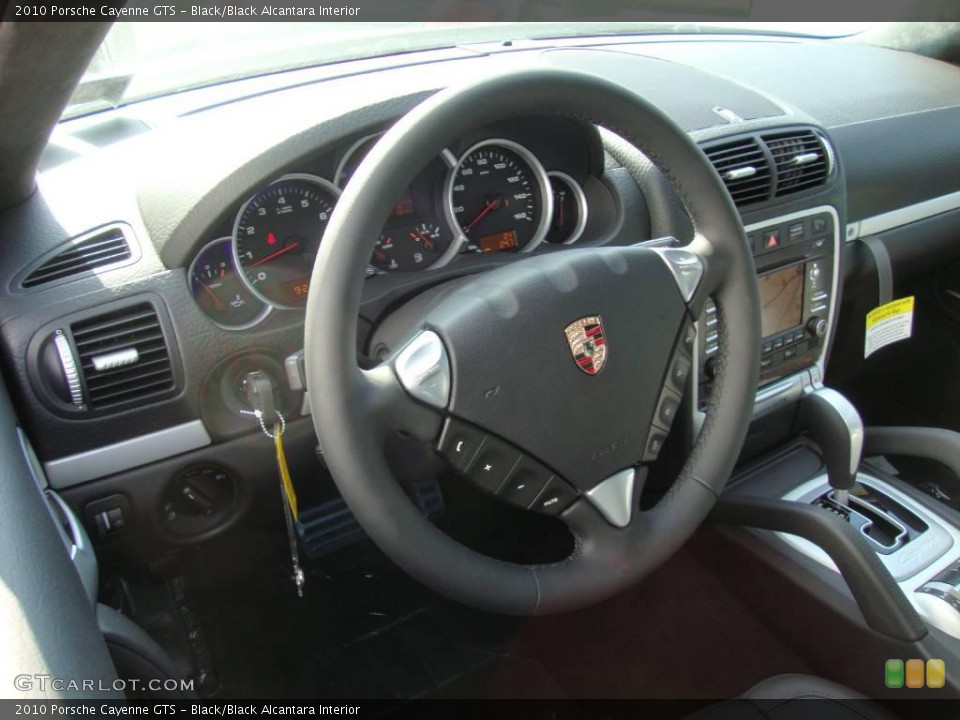 Black/Black Alcantara Interior Steering Wheel for the 2010 Porsche Cayenne GTS #49826379