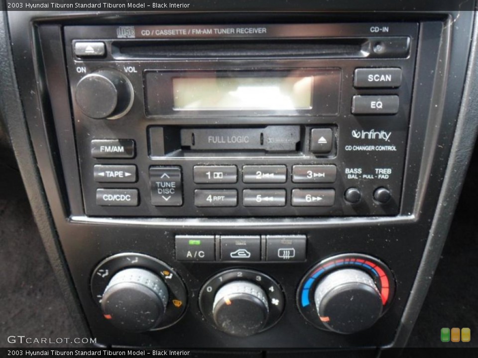 Black Interior Controls for the 2003 Hyundai Tiburon  #49827447