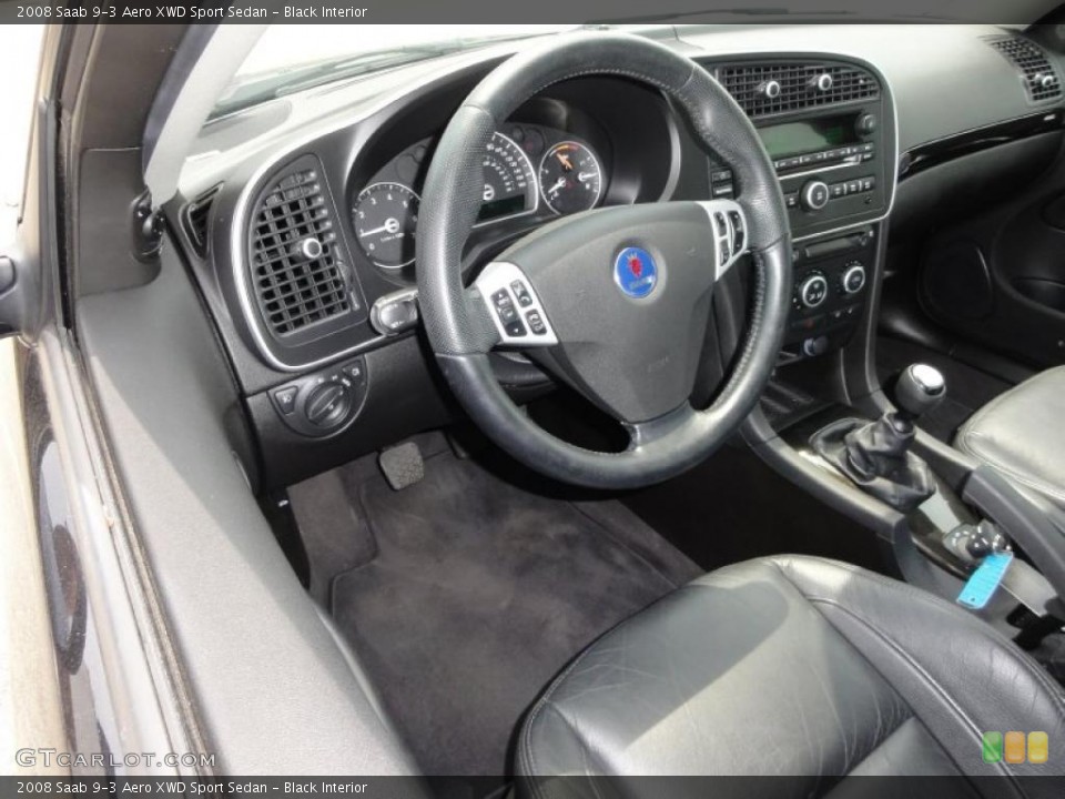 Black Interior Photo for the 2008 Saab 9-3 Aero XWD Sport Sedan #49828488