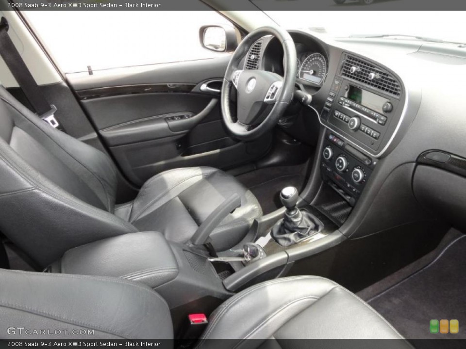 Black Interior Photo for the 2008 Saab 9-3 Aero XWD Sport Sedan #49828605