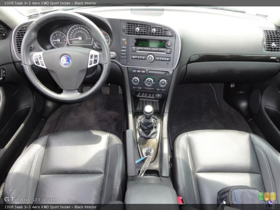 Black Interior Dashboard for the 2008 Saab 9-3 Aero XWD Sport Sedan #49828761