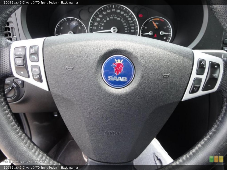 Black Interior Steering Wheel for the 2008 Saab 9-3 Aero XWD Sport Sedan #49829067