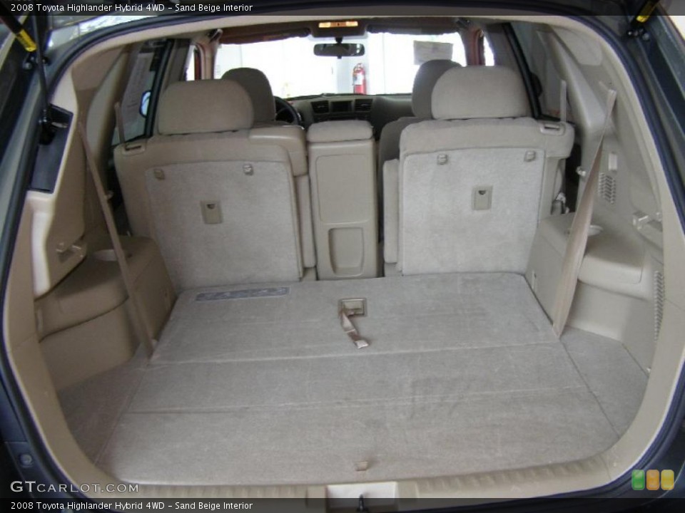 Sand Beige Interior Trunk for the 2008 Toyota Highlander Hybrid 4WD #49832964