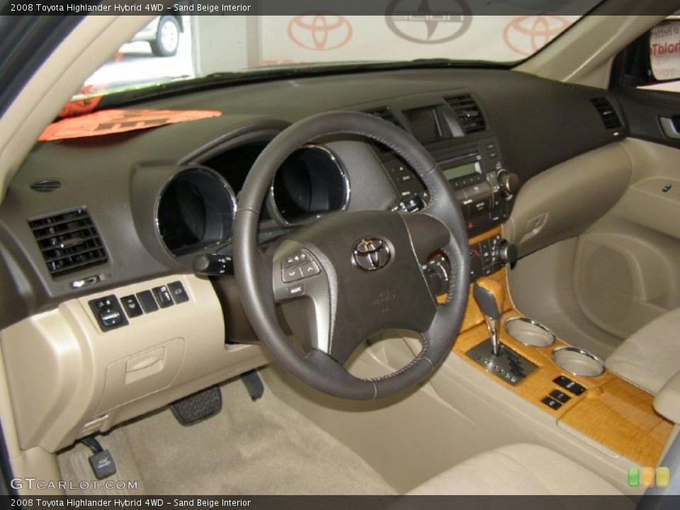 Sand Beige Interior Photo for the 2008 Toyota Highlander Hybrid 4WD #49833030