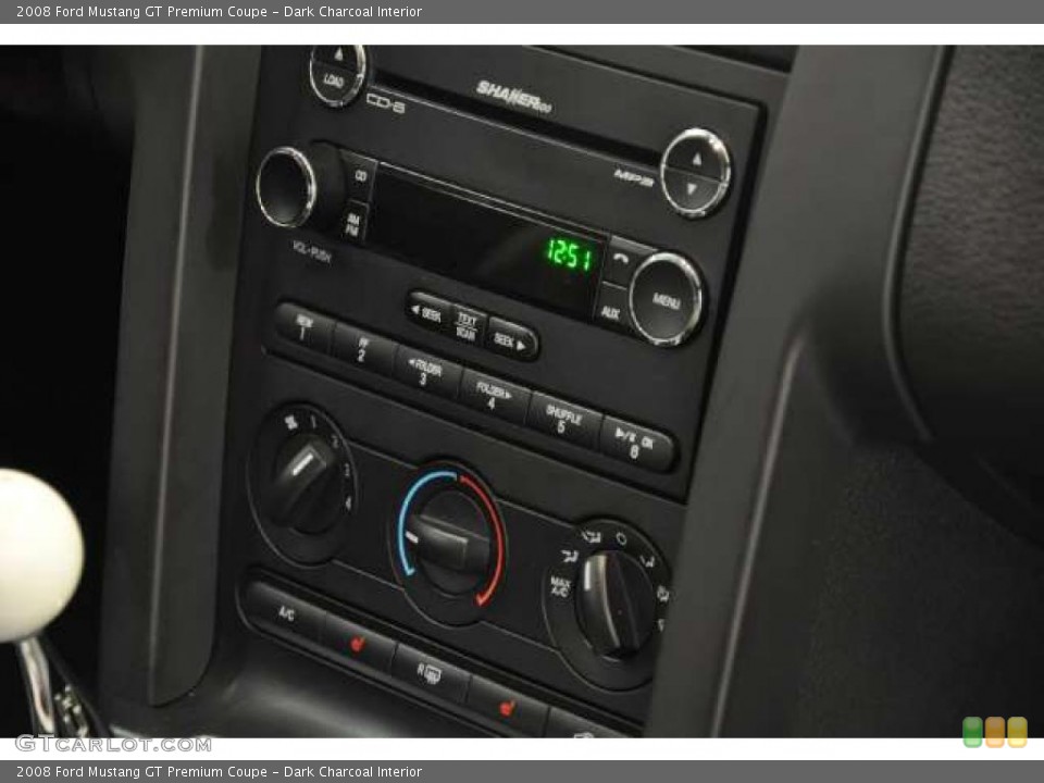 Dark Charcoal Interior Controls for the 2008 Ford Mustang GT Premium Coupe #49835856