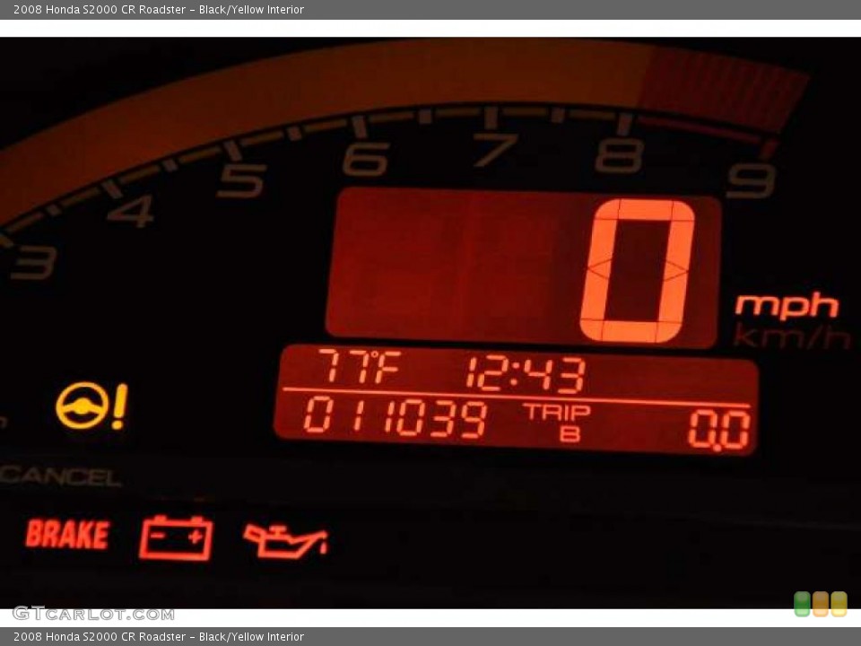 Black/Yellow Interior Gauges for the 2008 Honda S2000 CR Roadster #49836207
