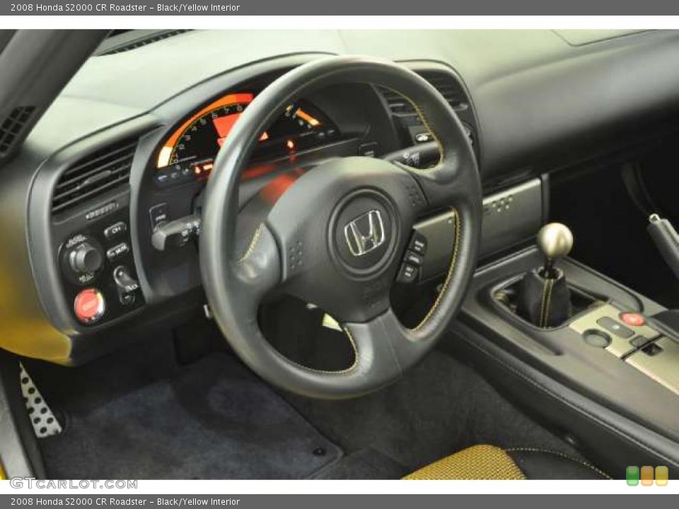 Black/Yellow Interior Steering Wheel for the 2008 Honda S2000 CR Roadster #49836216