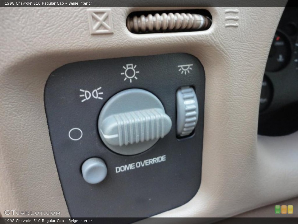 Beige Interior Controls for the 1998 Chevrolet S10 Regular Cab #49836849
