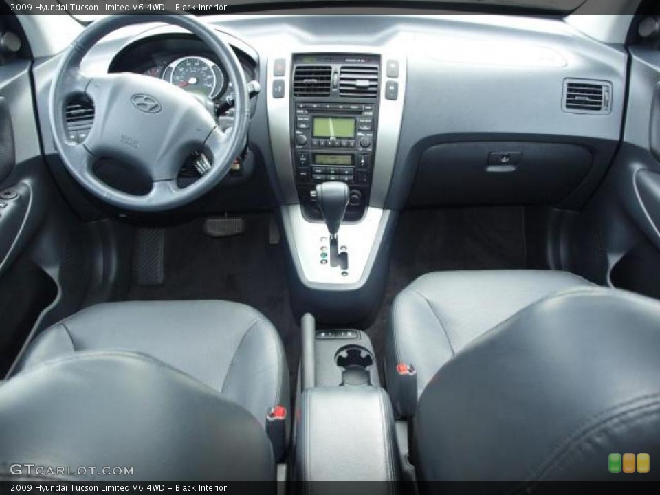 Black Interior Dashboard for the 2009 Hyundai Tucson Limited V6 4WD #49836951