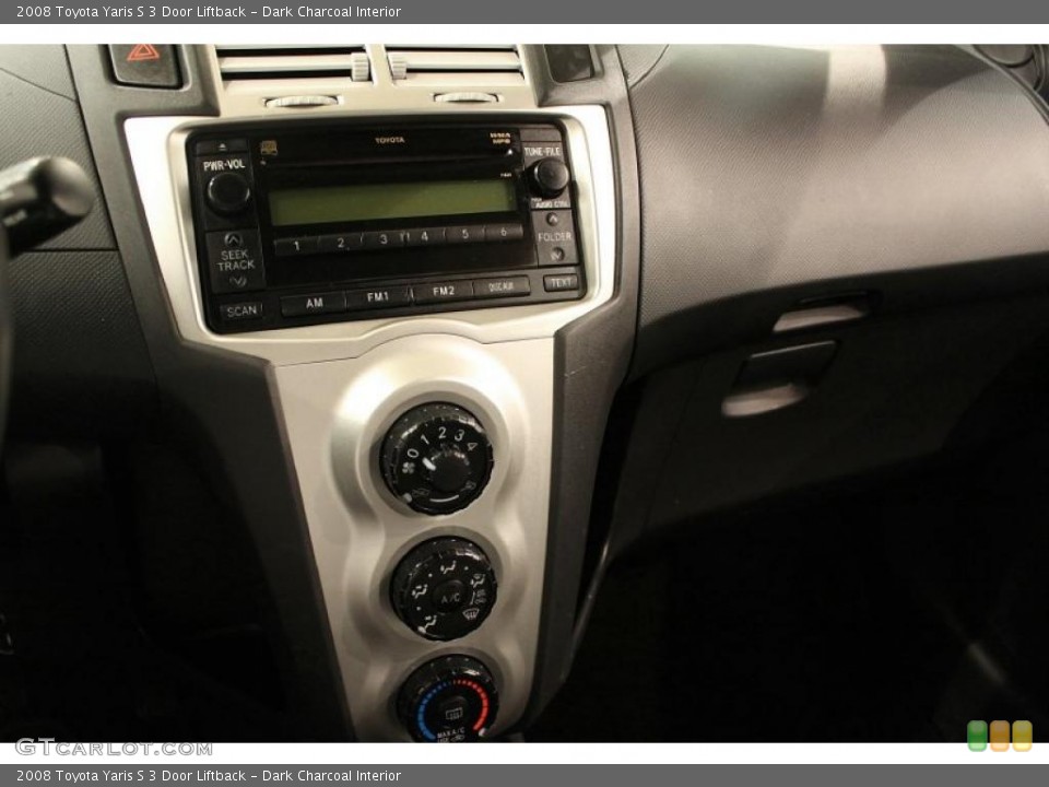 Dark Charcoal Interior Controls for the 2008 Toyota Yaris S 3 Door Liftback #49839240