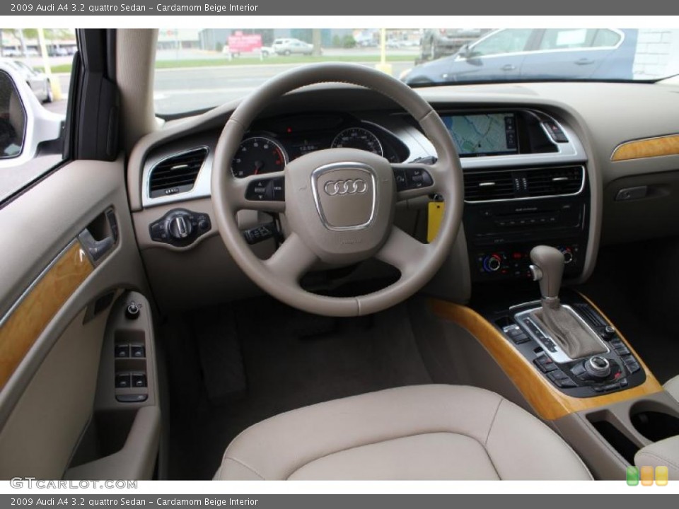 Cardamom Beige Interior Dashboard for the 2009 Audi A4 3.2 quattro Sedan #49840558