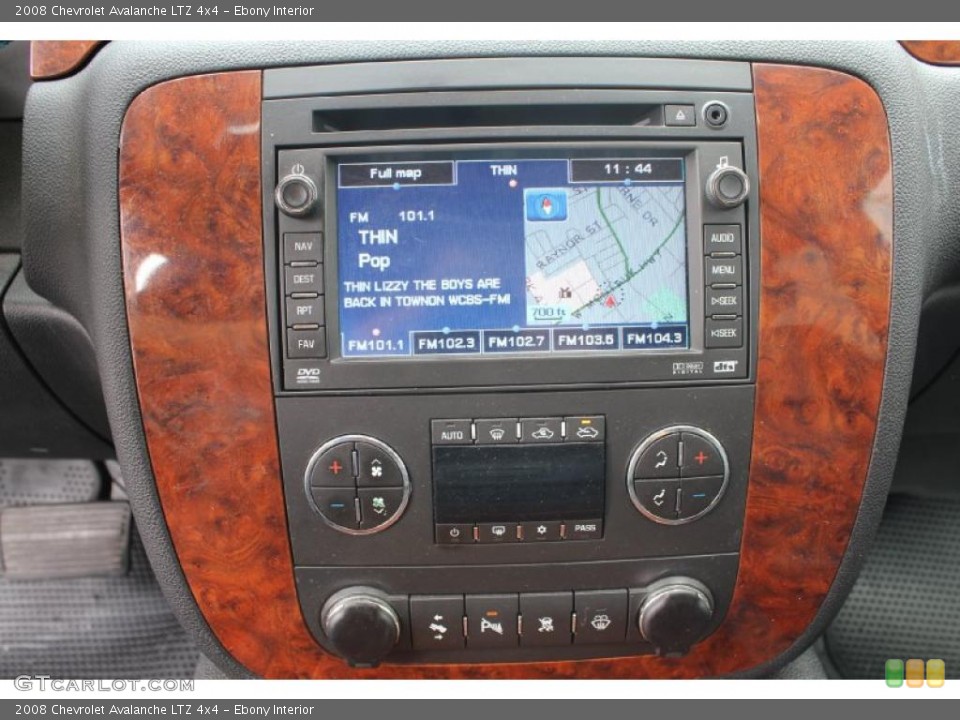 Ebony Interior Navigation for the 2008 Chevrolet Avalanche LTZ 4x4 #49841320