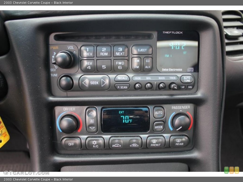 Black Interior Controls for the 2003 Chevrolet Corvette Coupe #49842685