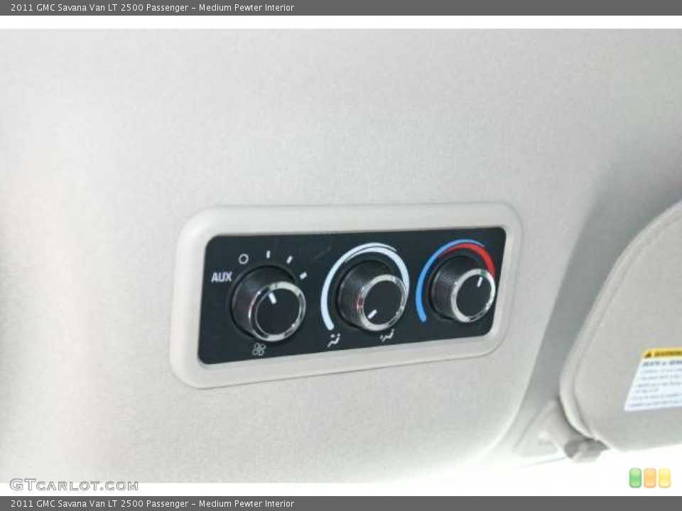 Medium Pewter Interior Controls for the 2011 GMC Savana Van LT 2500 Passenger #49845064