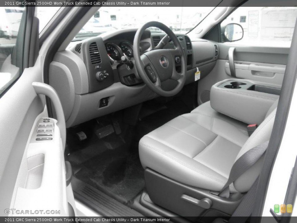 Dark Titanium Interior Photo for the 2011 GMC Sierra 2500HD Work Truck Extended Cab Chassis Utility #49850347