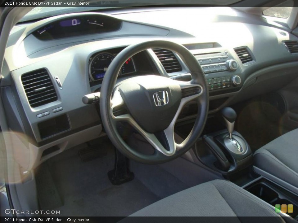 Gray Interior Prime Interior for the 2011 Honda Civic DX-VP Sedan #49853596