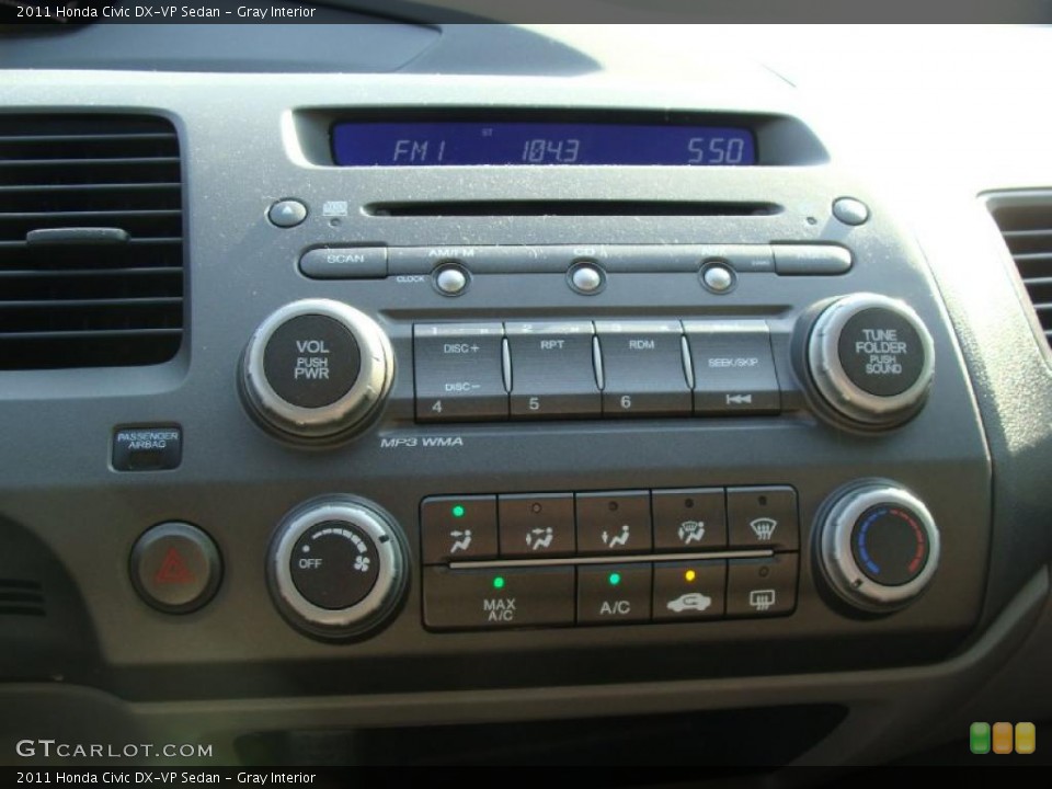 Gray Interior Controls for the 2011 Honda Civic DX-VP Sedan #49853602