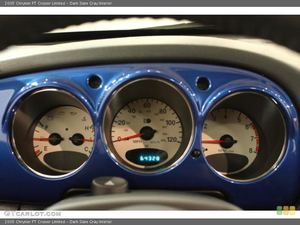 Dark Slate Gray Interior Gauges for the 2005 Chrysler PT Cruiser Limited #49855072