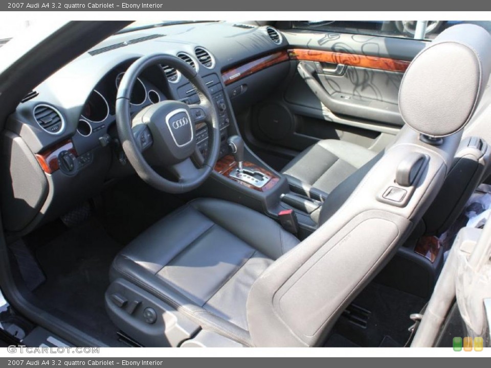 Ebony Interior Photo for the 2007 Audi A4 3.2 quattro Cabriolet #49858913