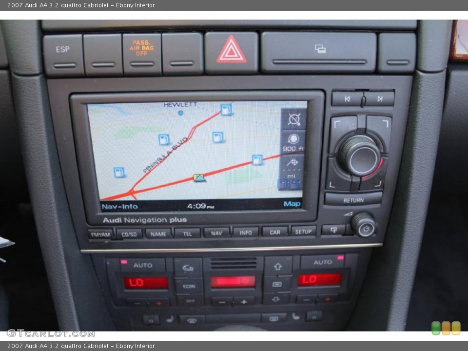 Ebony Interior Navigation for the 2007 Audi A4 3.2 quattro Cabriolet #49858958