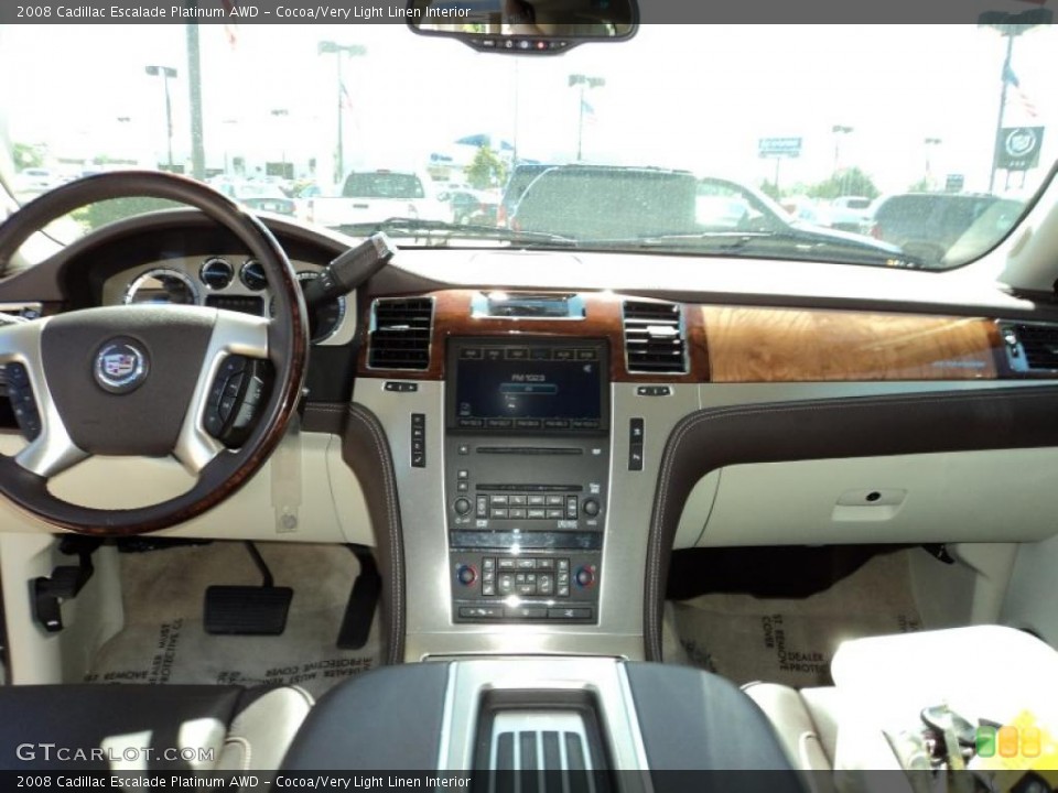 Cocoa/Very Light Linen Interior Dashboard for the 2008 Cadillac Escalade Platinum AWD #49860953