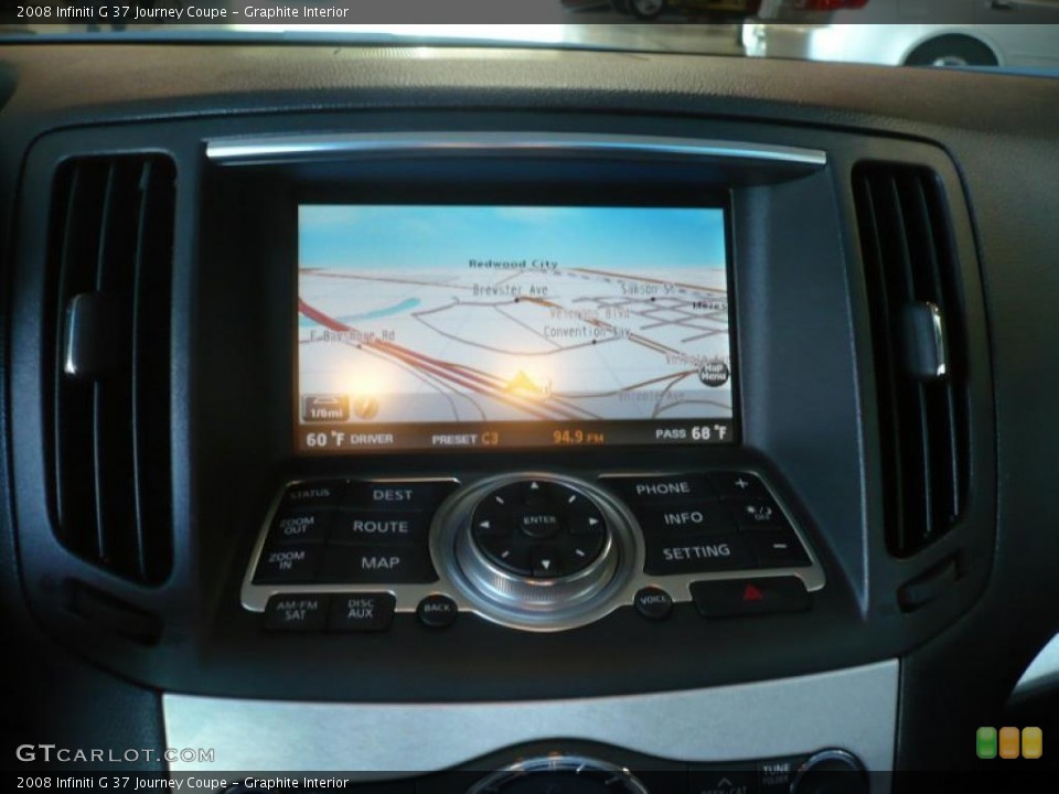 Graphite Interior Navigation for the 2008 Infiniti G 37 Journey Coupe #49862144