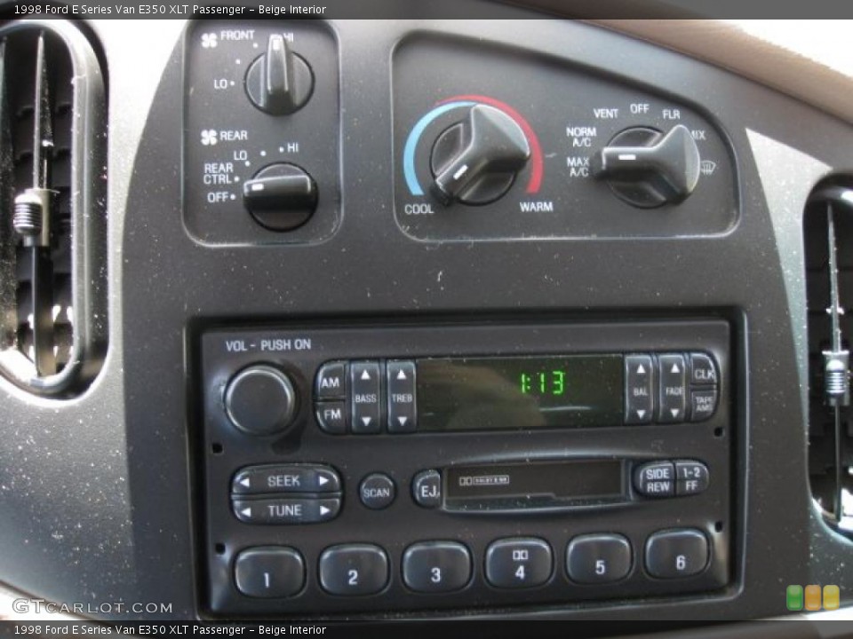 Beige Interior Controls for the 1998 Ford E Series Van E350 XLT Passenger #49863086