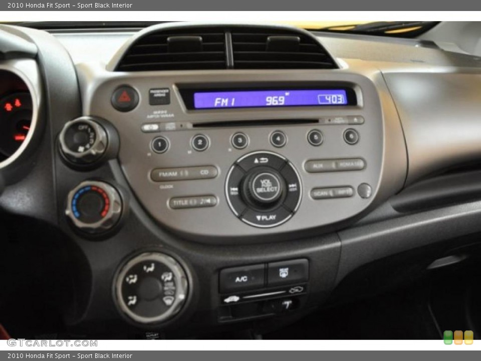 Sport Black Interior Controls for the 2010 Honda Fit Sport #49864760