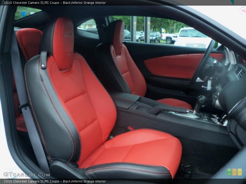 Black/Inferno Orange Interior Photo for the 2010 Chevrolet Camaro SS/RS Coupe #49865183
