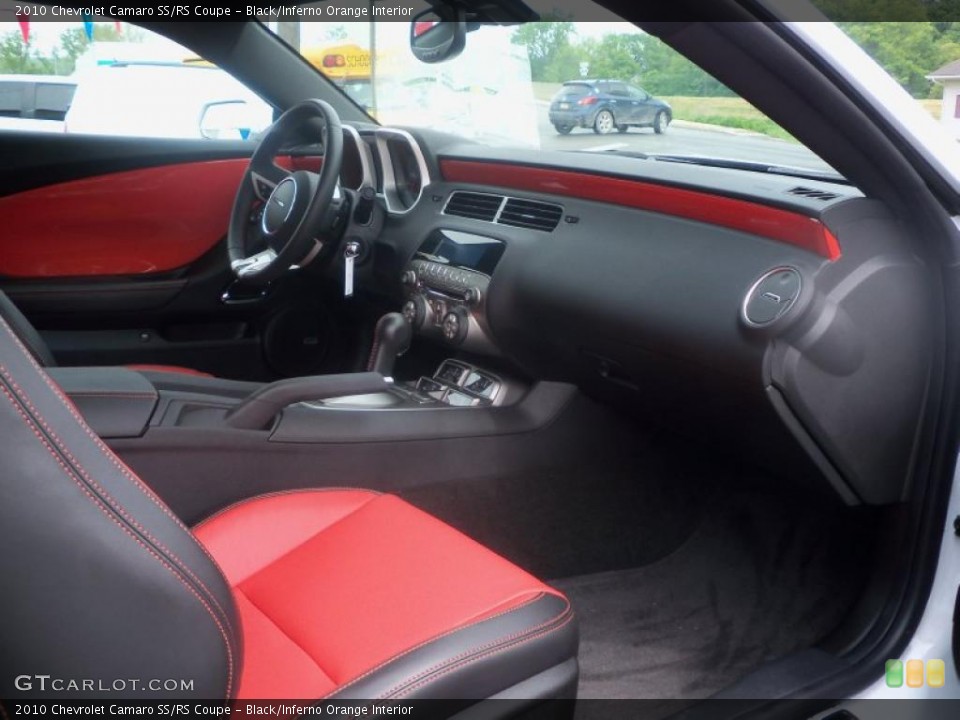 Black/Inferno Orange Interior Dashboard for the 2010 Chevrolet Camaro SS/RS Coupe #49865201