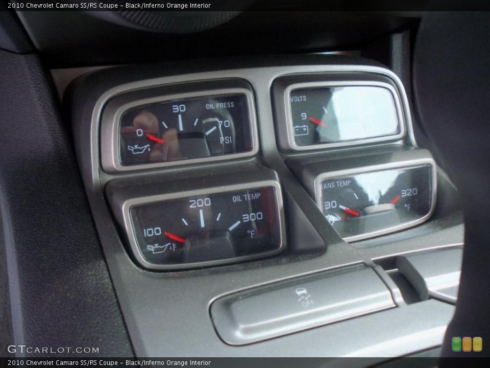 Black/Inferno Orange Interior Gauges for the 2010 Chevrolet Camaro SS/RS Coupe #49865323