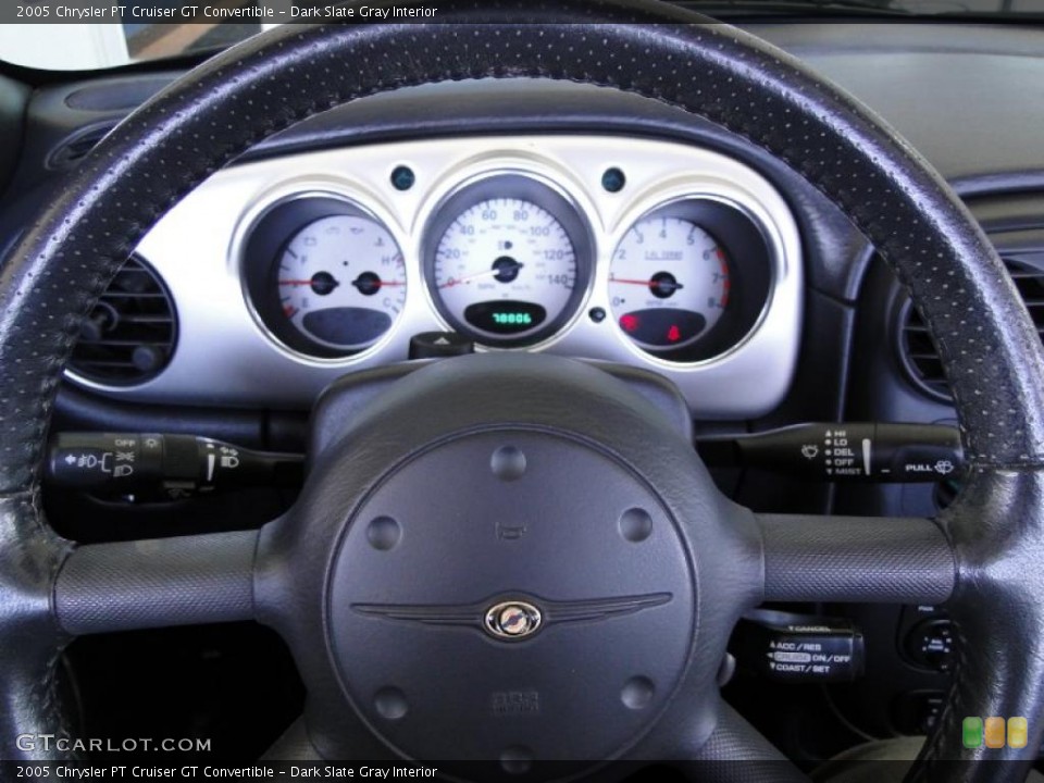 Dark Slate Gray Interior Gauges for the 2005 Chrysler PT Cruiser GT Convertible #49866260