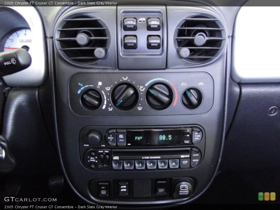 Dark Slate Gray Interior Controls for the 2005 Chrysler PT Cruiser GT Convertible #49866323