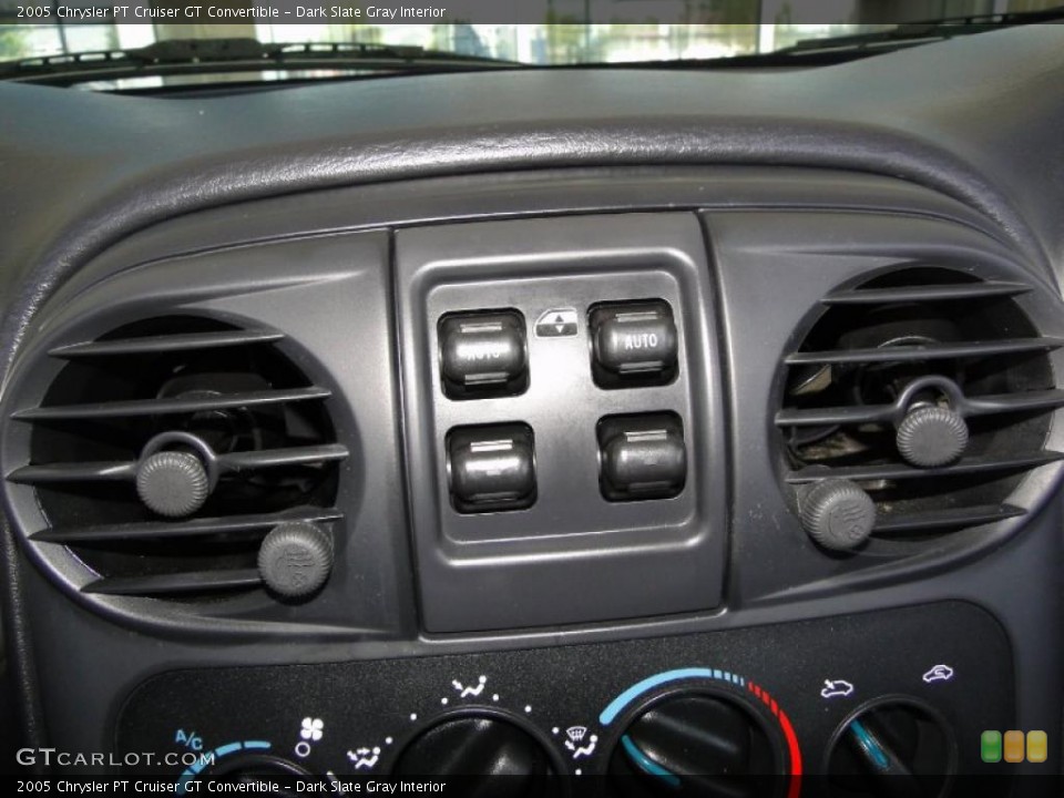 Dark Slate Gray Interior Controls for the 2005 Chrysler PT Cruiser GT Convertible #49866335