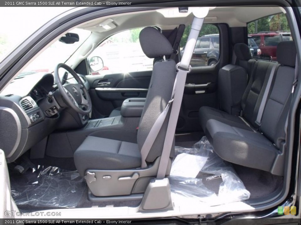 Ebony Interior Photo for the 2011 GMC Sierra 1500 SLE All Terrain Extended Cab #49866758