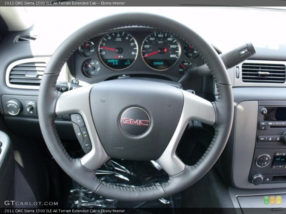 Ebony Interior Steering Wheel for the 2011 GMC Sierra 1500 SLE All Terrain Extended Cab #49866821