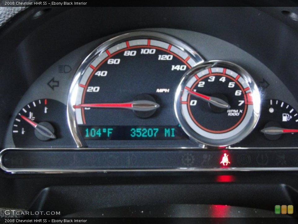 Ebony Black Interior Gauges for the 2008 Chevrolet HHR SS #49867298