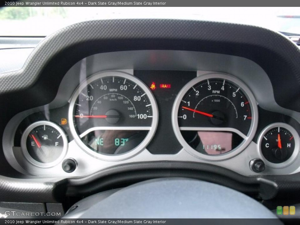 Dark Slate Gray/Medium Slate Gray Interior Gauges for the 2010 Jeep Wrangler Unlimited Rubicon 4x4 #49868564