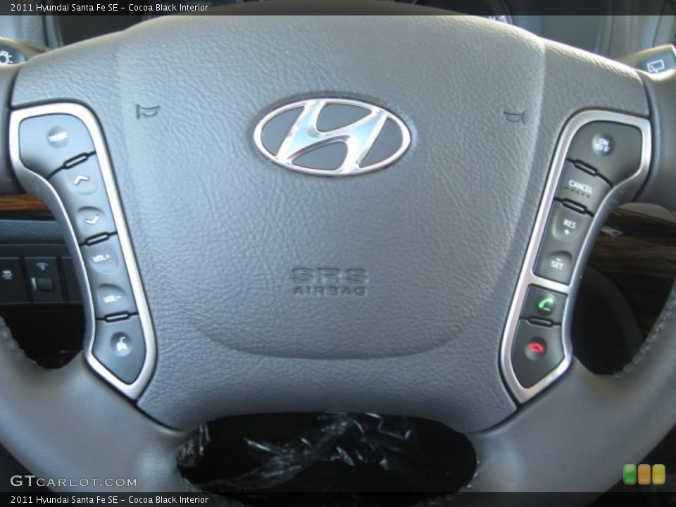 Cocoa Black Interior Steering Wheel for the 2011 Hyundai Santa Fe SE #49870892