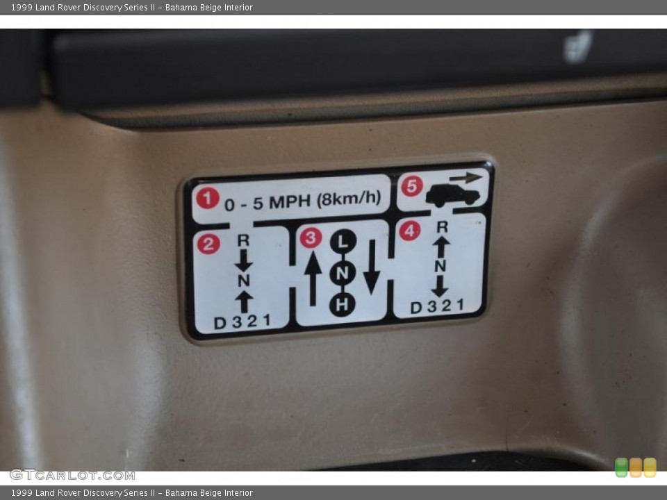 Bahama Beige Interior Controls for the 1999 Land Rover Discovery Series II #49871834