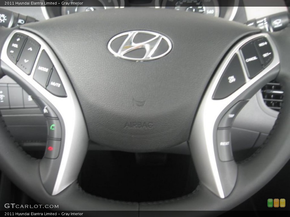 Gray Interior Steering Wheel for the 2011 Hyundai Elantra Limited #49873013