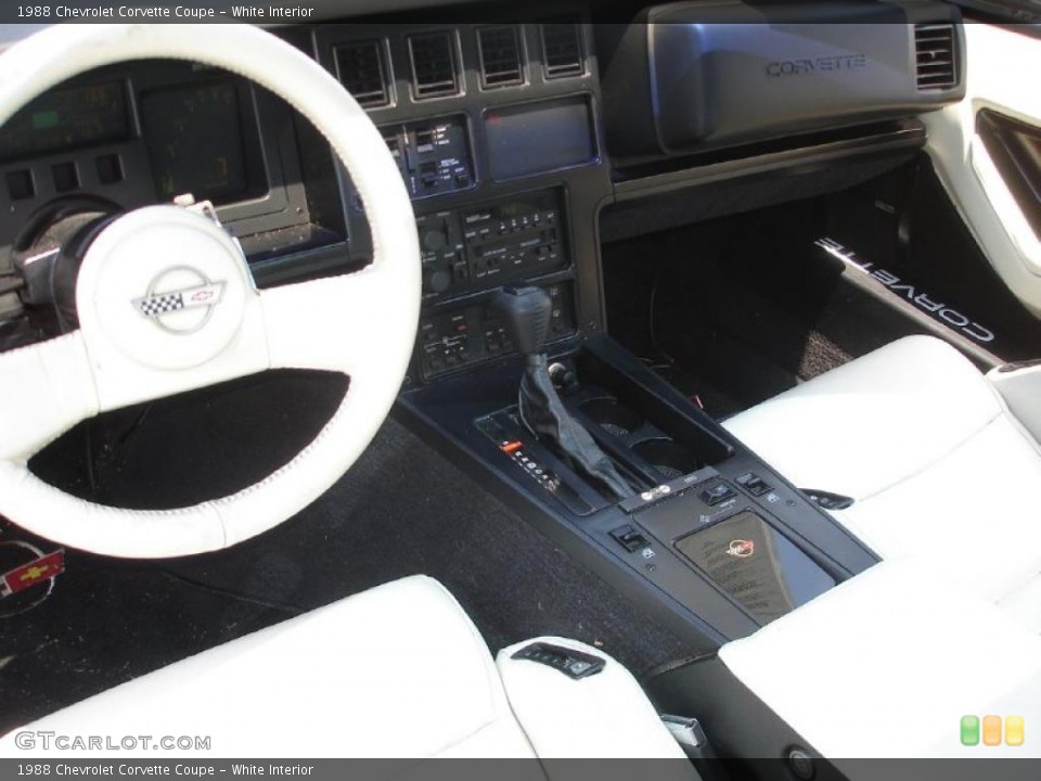 White Interior Dashboard for the 1988 Chevrolet Corvette Coupe #49873283