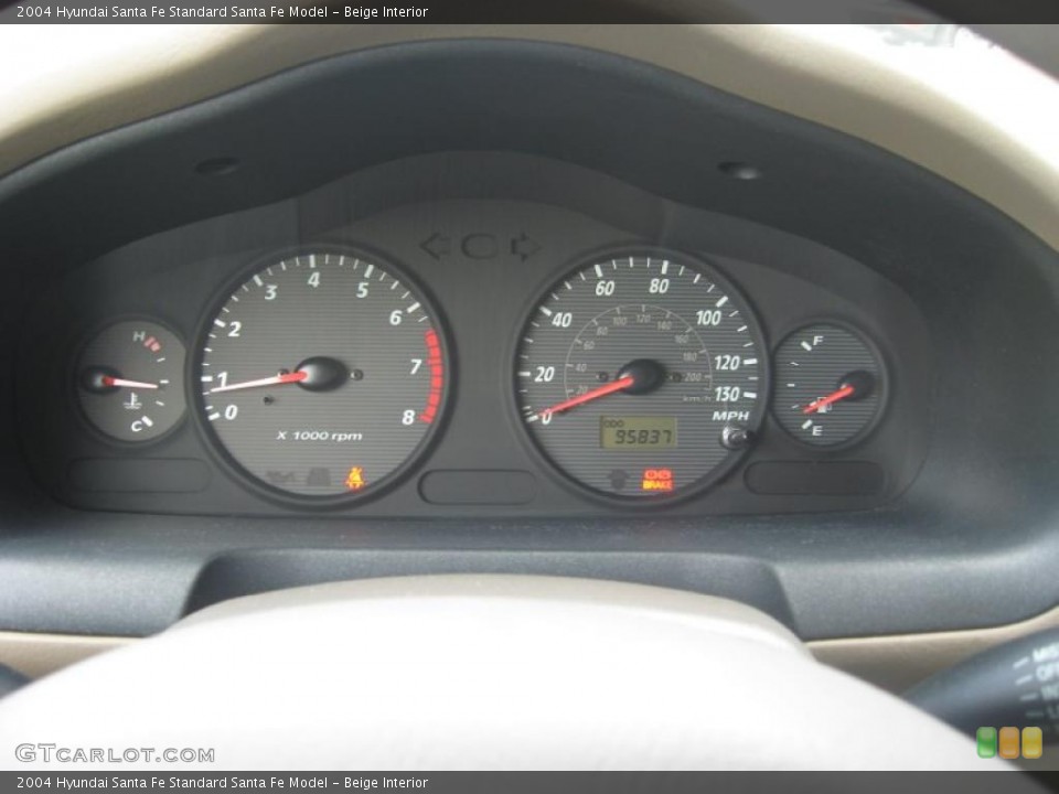 Beige Interior Gauges for the 2004 Hyundai Santa Fe  #49873910