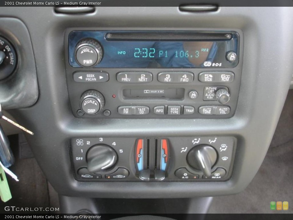 Medium Gray Interior Controls for the 2001 Chevrolet Monte Carlo LS #49875134