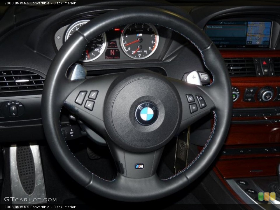 Black Interior Steering Wheel for the 2008 BMW M6 Convertible #49877322