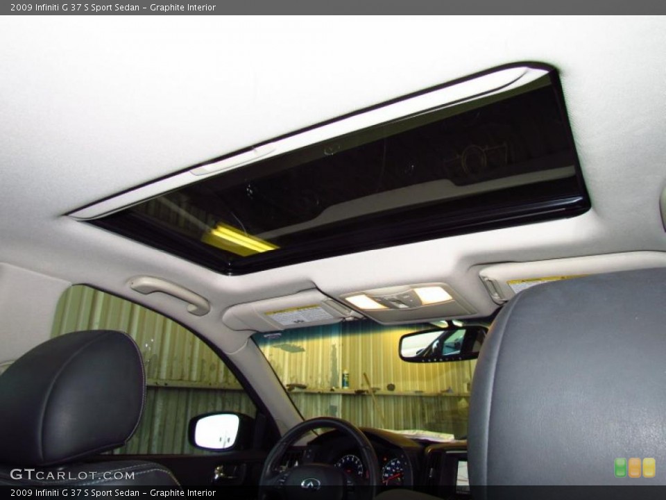 Graphite Interior Sunroof for the 2009 Infiniti G 37 S Sport Sedan #49877360