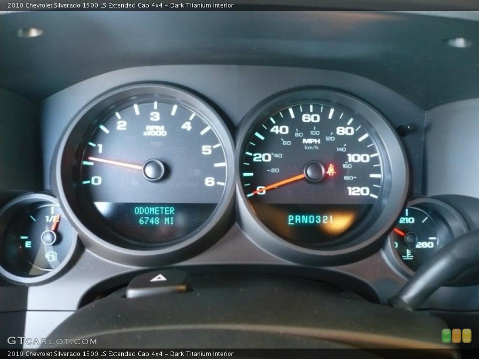 Dark Titanium Interior Gauges for the 2010 Chevrolet Silverado 1500 LS Extended Cab 4x4 #49886174
